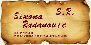 Simona Radanović vizit kartica